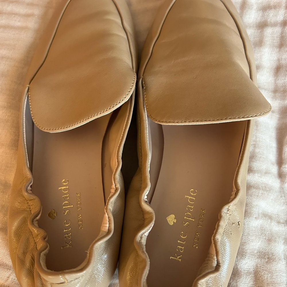 Kate Spade Beige Leather Loafers